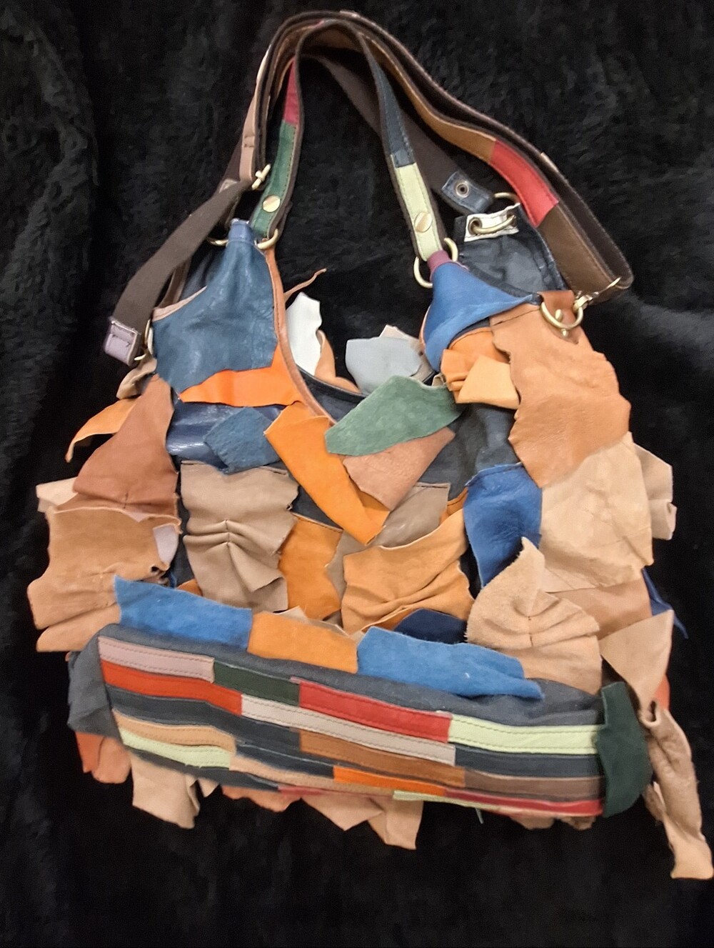 Patchwork Multicolor Leather Shoulder Bag